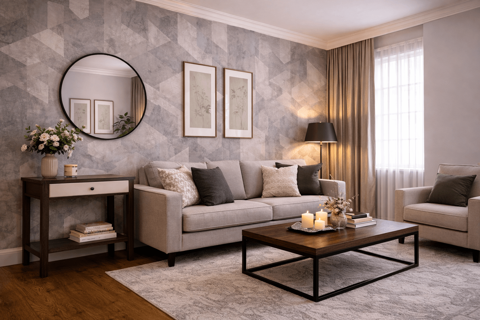 Modern wallpaper room